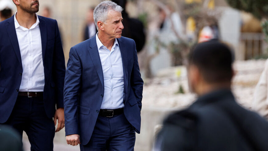 FILE PHOTO: David Barnea, the head of the Israeli Mossad attends an honour guard ceremony for Israel's incoming military chief Herzi Halevi at Israel's Defence Ministry in Tel Aviv, Israel January 16, 2023. REUTERS/Amir Cohen/File Photo