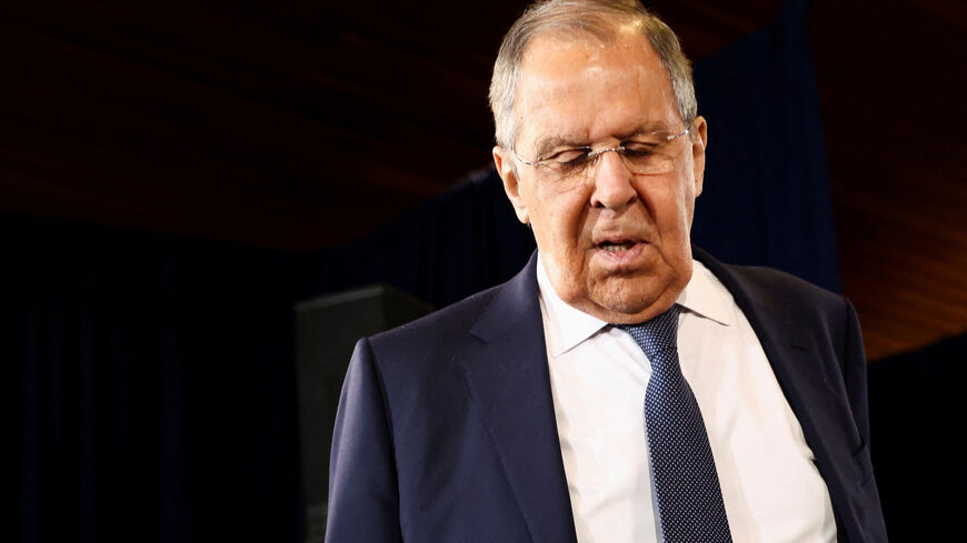 Russian Foreign Minister Sergei Lavrov attends a press conference held by U.S. President Donald Trump and Russian President Vladimir Putin following their meeting to negotiate an end to the war in Ukraine, at Joint Base Elmendorf-Richardson, in Anchorage, Alaska, U.S., August 15, 2025. REUTERS/Kevin Lamarque/File Photo