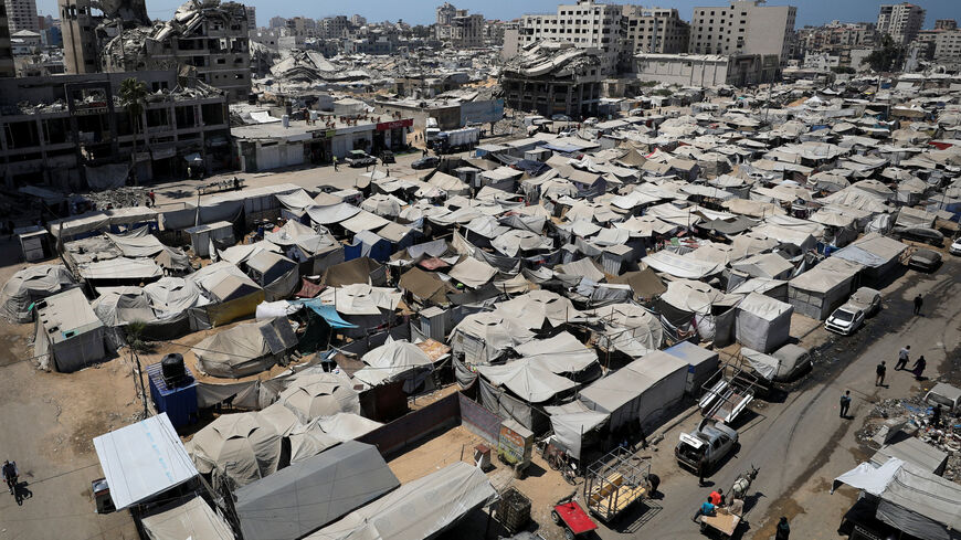A view of tents sheltering Palestinians displaced by the Israeli military offensive, in Gaza City, August 23, 2025. REUTERS/Dawoud Abu Alkas/File Photo