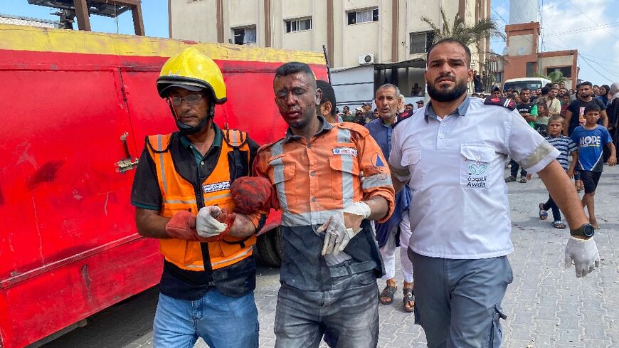 AFP footage from the immediate aftermath of the attack showed smoke filling the air and debris from the blast on the floor outside the hospital