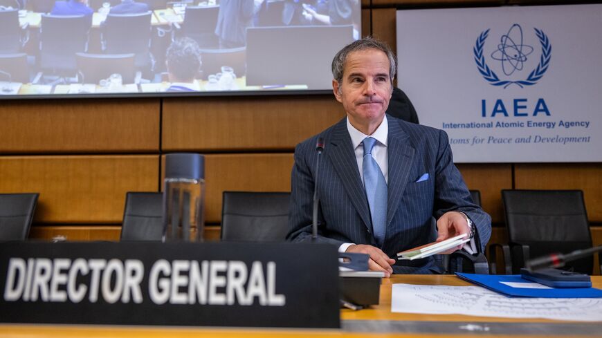 Rafael Grossi, director general of the International Atomic Energy Agency, arrives for an IAEA Board of Governors meeting at the IAEA headquarters on June 23, 2025, in Vienna, Austria. 