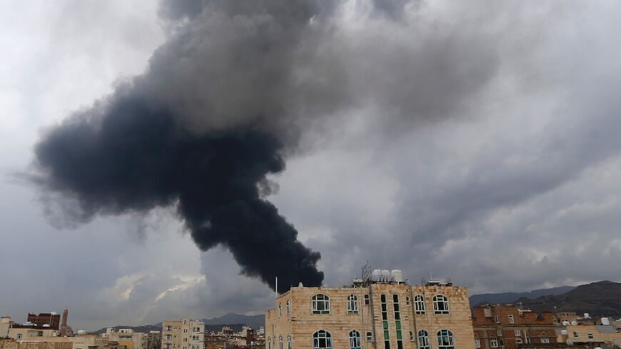 Israel carried out air strikes in Yemen's capital Sanaa on Sunday that the country's Huthi rebels said killed two people