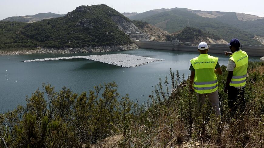 The so-called 'floatovoltaic' panels protect the water surface from the blazing sun and absorb its light to generate electricity