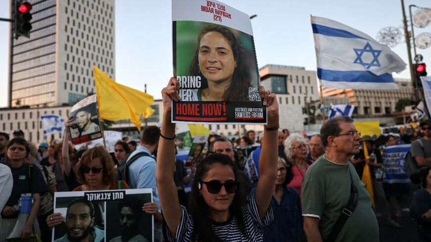 Israelis fearful for the lives of hostages still held in Gaza demonstrate outside the prime minister's office against the government's plans to expand the war.