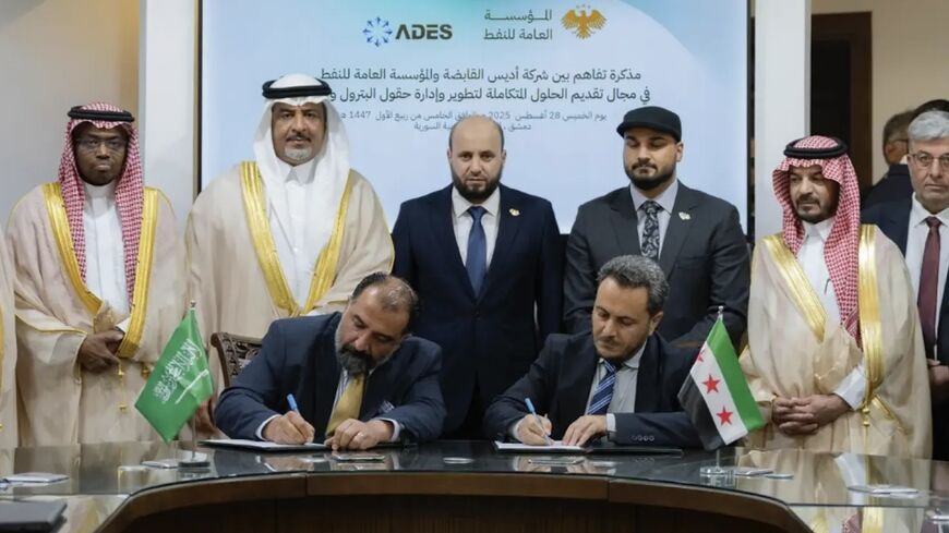 Saudi companies signed agreements with Syria’s Ministry of Energy during the kingdom’s participation in the Damascus International Fair in Damascus, on Aug. 28, 2025.
