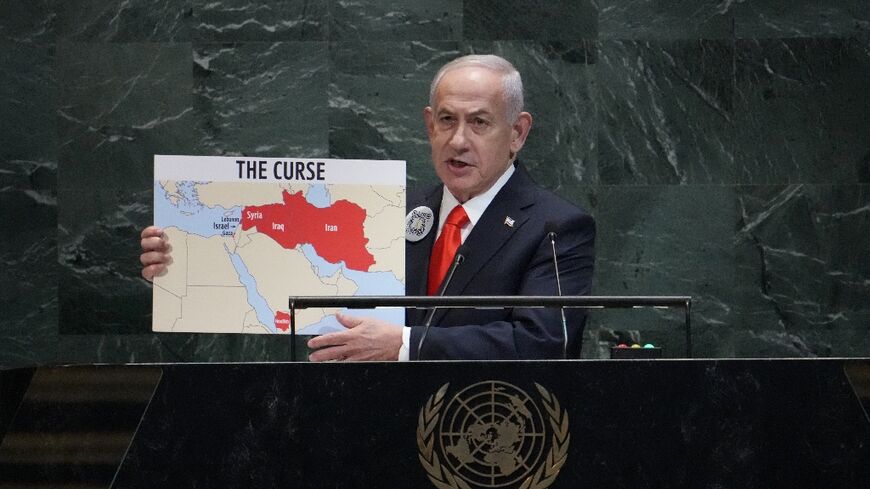 Israeli Prime Minister Benjamin Netanyahu addresses the United Nations General Assembly 
