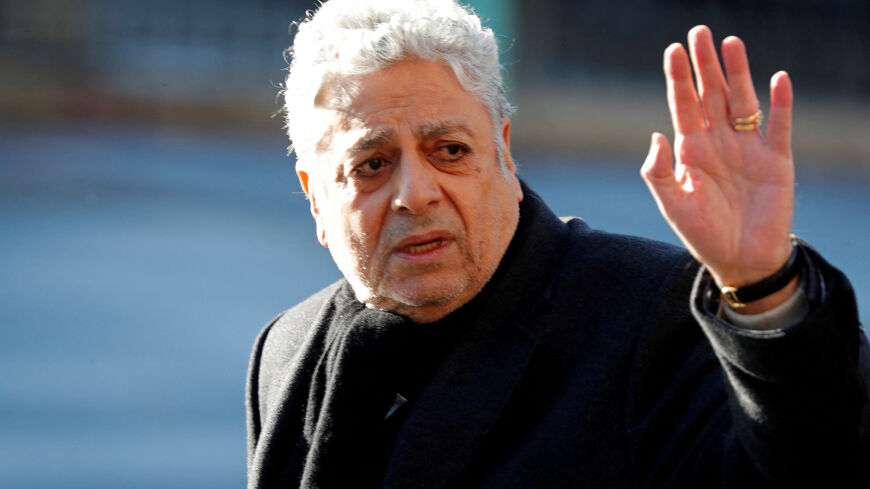 FILE PHOTO: Singer Enrico Macias arrives at the Madeleine Church to attend a ceremony during a 'popular tribute' to late French singer and actor Johnny Hallyday in Paris, France, December 9, 2017.  REUTERS/Charles Platiau/File Photo