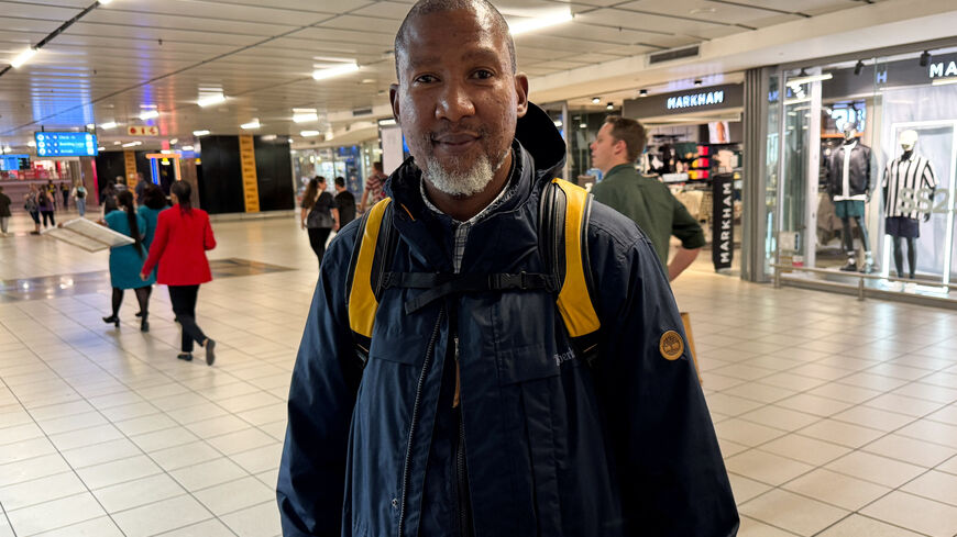 Mandla Mandela, grandson of Nelson Mandela, prepares to board a flight to Tunisia to join the Global Sumud Flotilla aiming to deliver humanitarian supplies to Gaza, at O.R. Tambo International Airport in Johannesburg, South Africa, September 3, 2025. REUTERS/Siyabonga Sishi