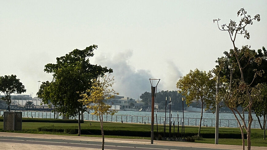 Smoke rises after several blasts were heard in Doha, Qatar, September 9, 2025. REUTERS/Ibraheem Abu Mustafa