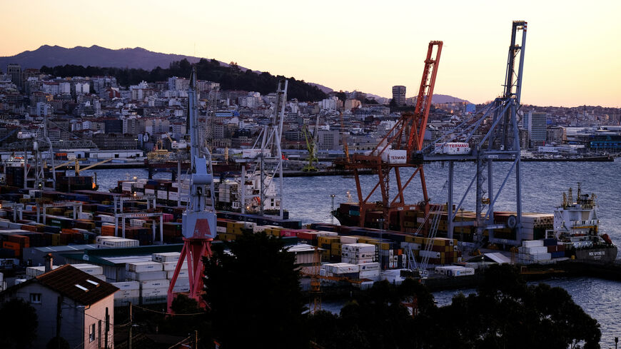 FILE PHOTO: Containers are seen in the Port of Vigo, Spain, March 13, 2025. REUTERS/Nacho Doce/File Photo