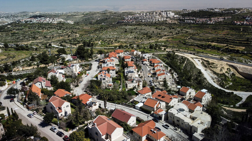 FILE PHOTO: A drone view of Neve Daniel, a Jewish settlement in the Israeli-occupied West Bank, March 12, 2024. REUTERS/Dedi Hayun/File Photo