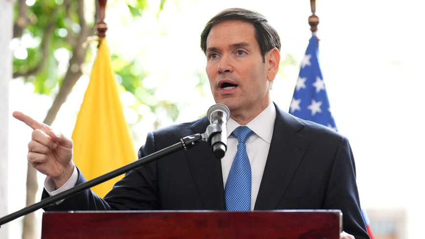FILE PHOTO: Secretary of State Marco Rubio speaks during a joint news conference with Ecuador’s Foreign Minister Gabriela Sommerfeld at the Palacio de Carondelet, in Quito, Ecuador, Thursday, Sep. 4, 2025.  Jacquelyn Martin/Pool via REUTERS/File Photo
