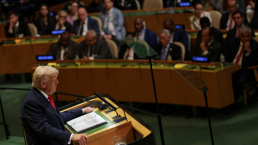 U.S. President Donald Trump speaks during the 80th United Nations General Assembly, in New York City, New York, U.S., September 23, 2025. REUTERS/Jeenah Moon