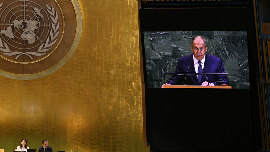 Russia's Foreign Minister Sergey Lavrov addresses the 80th United Nations General Assembly (UNGA), at the U.N. headquarters in New York City, U.S., September 27, 2025. REUTERS/Caitlin Ochs