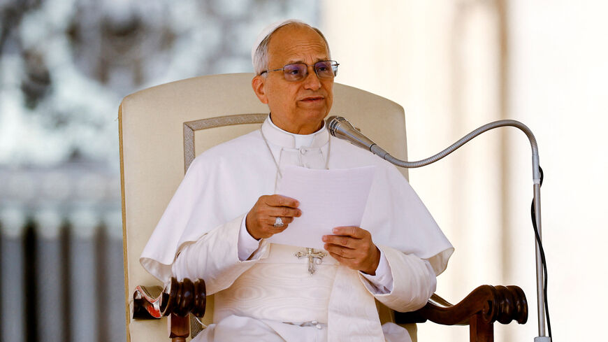 Pope Leo XIV holds a Jubilee audience on the occasion of the Jubilee of Catechists in St.Peter's Square at the Vatican, September 27, 2025. REUTERS/Francesco Fotia