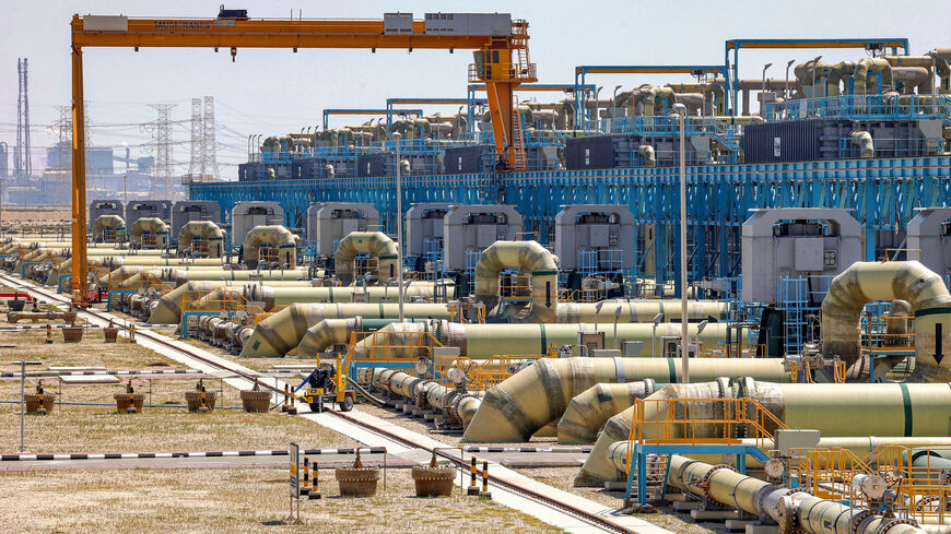 Ras al-Khair water desalination plant, owned by the Saudi government's Saline Water Conversion Corporation, is seen along the Gulf coast, eastern Saudi Arabia, March 30, 2023.