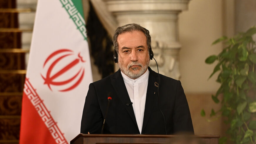 Iranian Foreign Minister Abbas Araghchi attends a joint press conference following the signing of an Egypt-backed agreement on practical modalities to resume nuclear inspections on the Iranian nuclear program on Sept. 9, 2025 in Cairo, Egypt. 