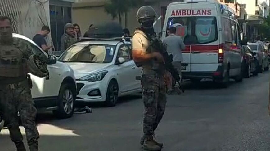 After the police station attack, security forces fanned out across Balcova just west of the resort city of Izmir 