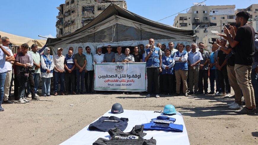 The killing of journalists during Israeli strikes in Gaza has sparked protests around the world