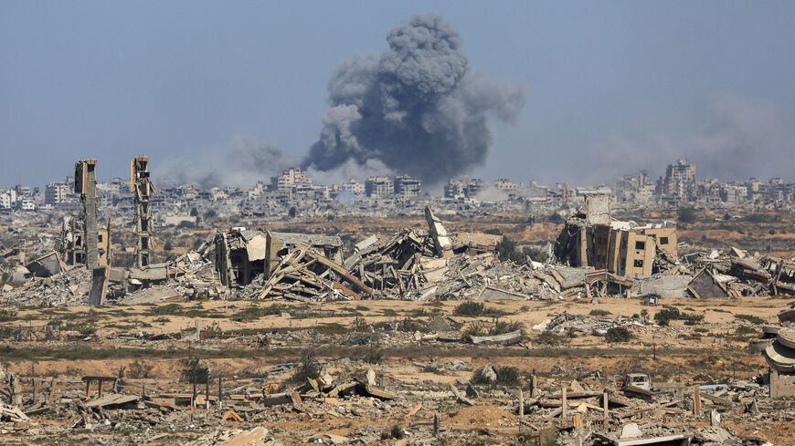 Smoke rises during an Israeli military operation in Gaza City, as seen from the central Gaza Strip, October 2, 2025. REUTERS/Dawoud Abu Alkas