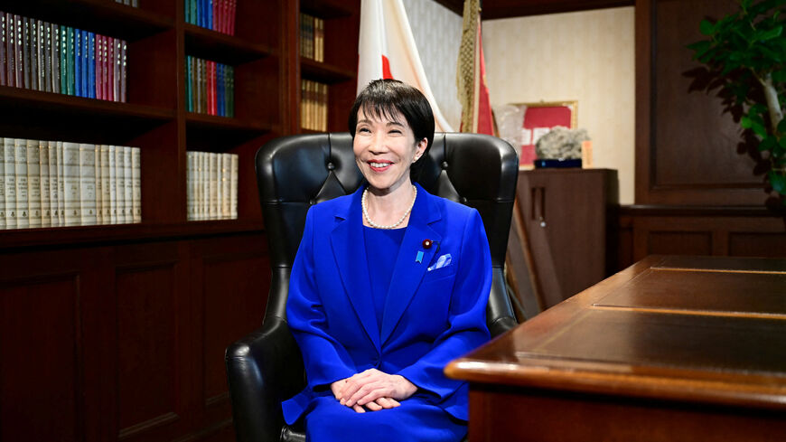 Sanae Takaichi, the newly elected leader of Japan's ruling Liberal Democratic Party (LDP), poses in the party leader's office after the LDP leadership election in Tokyo, Japan, October 4, 2025. Conservative Sanae Takaichi hailed a "new era" on October 4 after winning the leadership of Japan's ruling party, putting her on course to become the country's first woman prime minister. Yuichi Yamazaki/Pool via REUTERS