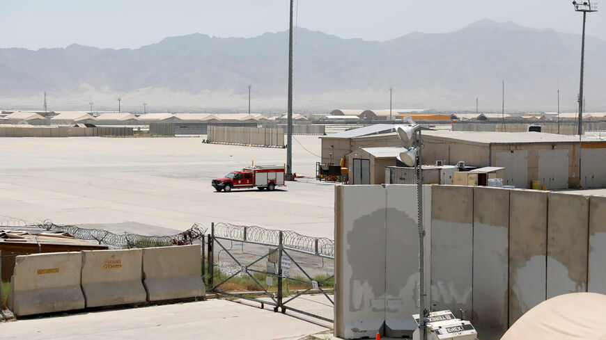 A firefighter vehicle is seen in Bagram U.S. air base, after American troops vacated it, in Parwan province, Afghanistan July 5, 2021. REUTERS/Mohammad Ismail