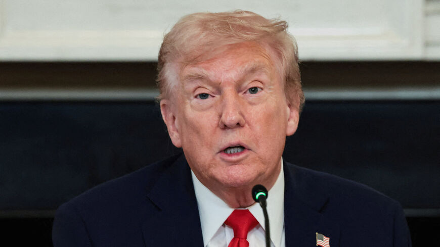 U.S. President Donald Trump participates in a roundtable on antifa, an anti-fascist movement he designated a domestic "terrorist organization" via executive order on September 22, at the White House in Washington, D.C., U.S., October 8, 2025. REUTERS/Evelyn Hockstein