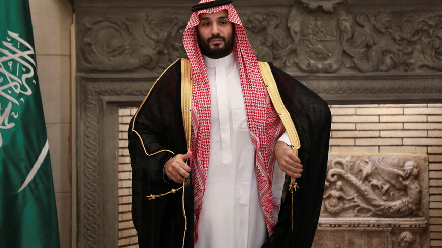 Saudi Crown Prince Mohammed bin Salman looks on during a signing ceremony at the Maximos Mansion, in Athens, Greece, July 26, 2022. REUTERS/Louiza Vradi