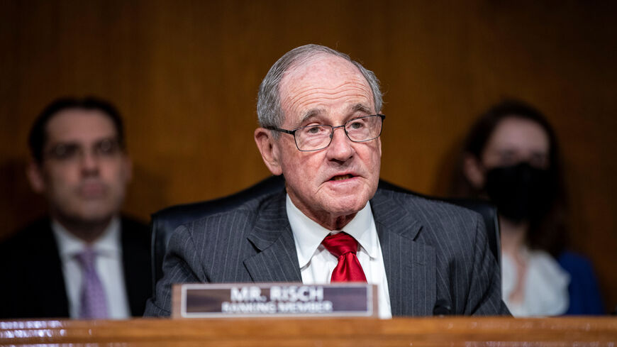 Senator Jim Risch, a Republican from Idaho and ranking member of the Senate Foreign Relations Committee, speaks during a hearing in Washington, U.S., April 26, 2022. Al Drago/Pool via REUTERS
