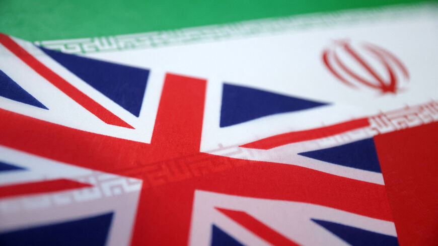 UK and Iran flags are seen in this illustration taken June 18, 2025. REUTERS/Dado Ruvic/Illustration