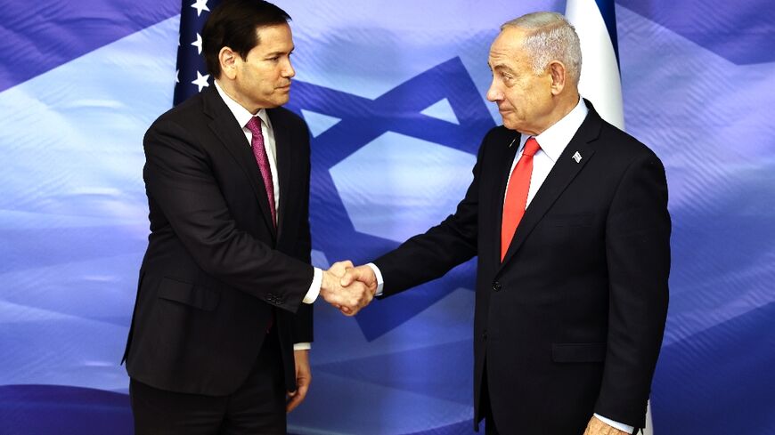 Israeli Prime Minister Benjamin Netanyahu (right) has been praised by a number of US officials, including Secretary of State Marco Rubio, since he accepted a Gaza ceasefire