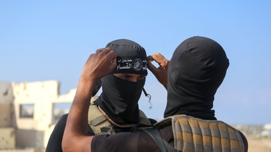 Palestinian militants of the Ezzedine al-Qassam Brigades, the armed wing of Hamas have been more prominent on the streets of the territory since the partial pullback of Israeli forces