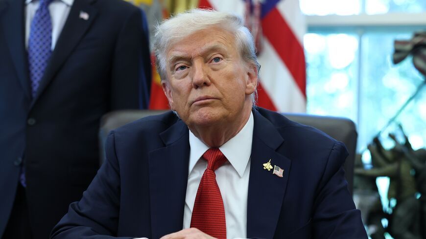 US President Donald Trump speaks in the Oval Office at the White House on Oct. 6, 2025, in Washington.