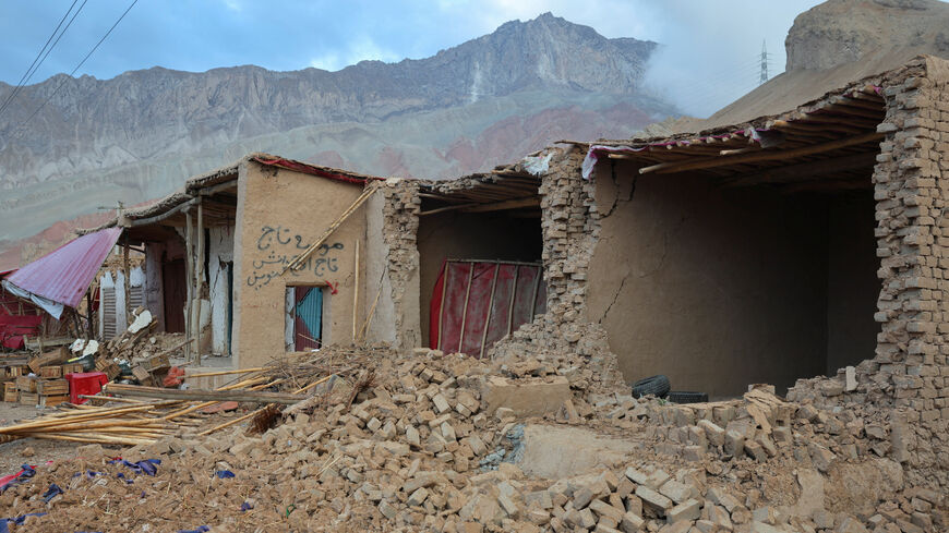 Damaged shops stand in ruin in the aftermath of an earthquake, in Samangan province, Afghanistan, November 4, 2025. REUTERS/Sayed Hassib