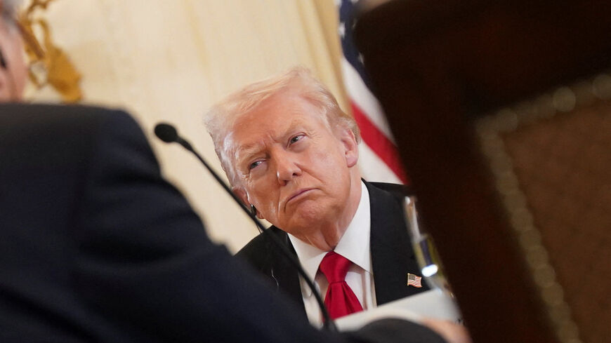 U.S. President Donald Trump attends a dinner with the leaders of the C5+1 Central Asian countries of Kazakhstan, Kyrgyzstan, Tajikistan, Turkmenistan, and Uzbekistan, in the East Room of the White House in Washington, D.C., U.S., November 6, 2025. REUTERS/Nathan Howard