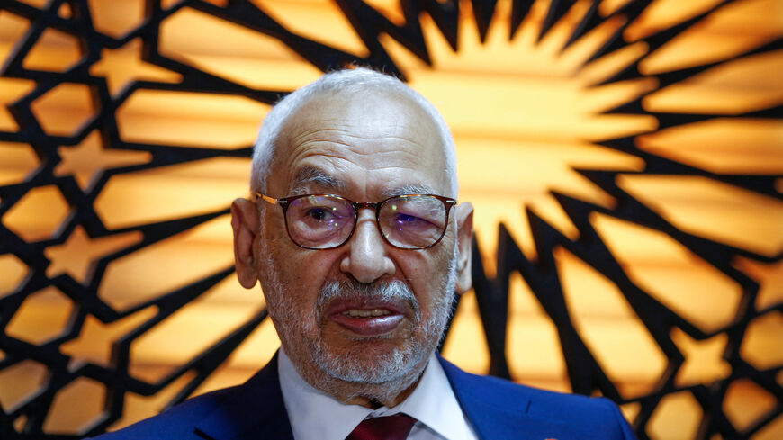 Rached Ghannouchi, the head of Islamist Ennahda party and former speaker of the parliament, during an interview with Reuters at his office in Tunis, Tunisia, July 15, 2022. REUTERS/Zoubeir Souissi/File Photo