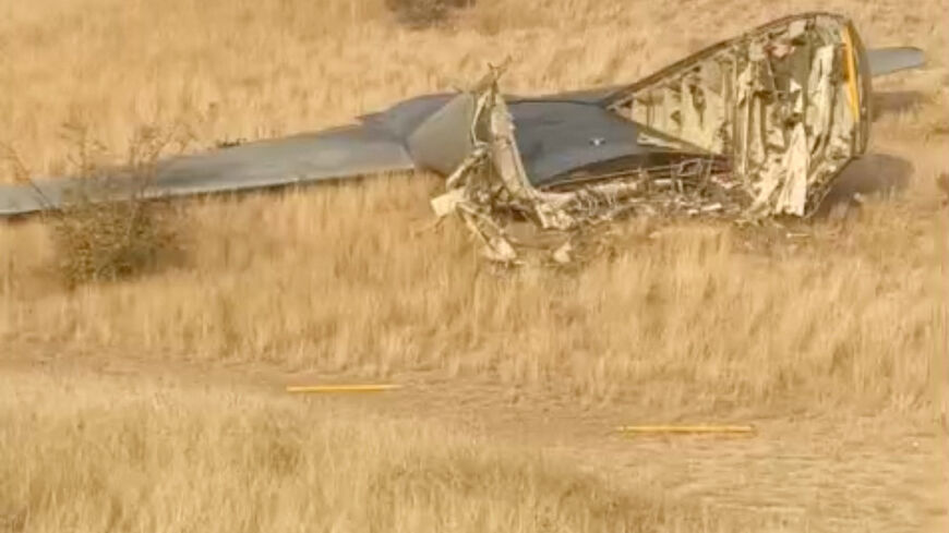Wreckage lies at the site of the Turkish C-130 military cargo plane crash near the Azerbaijani border, in Sighnaghi municipality, Georgia, November 11, 2025, in this still image taken from video. 1TV.Georgia/Handout via REUTERS