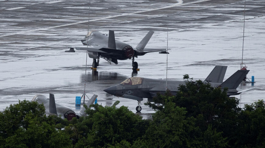 U.S. Marine Corps F-35 fighter jets are parked on the tarmac at the former Roosevelt Roads Naval Station in Ceiba, Puerto Rico, November 1, 2025. REUTERS/Ricardo Arduengo