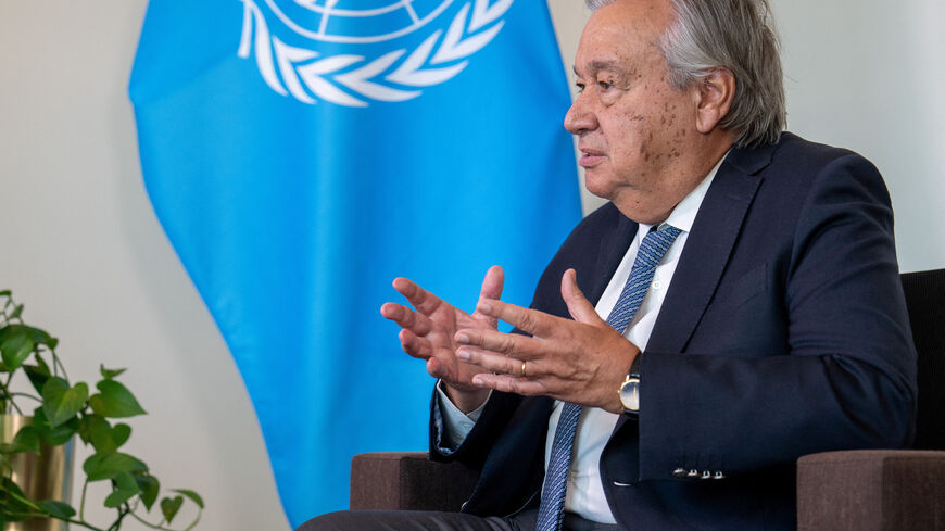 Secretary-General of the United Nations Antonio Guterres attends an interview at the U.N. headquarters in New York City, U.S., September 11, 2024. REUTERS/David 'Dee' Delgado