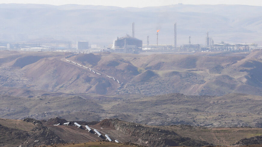 FILE PHOTO: The Khor Mor gas field after a rocket attack near Chamchamal, in Sulaymaniyah province, Iraq, November 27, 2025. REUTERS/Ako Rasheed/File Photo
