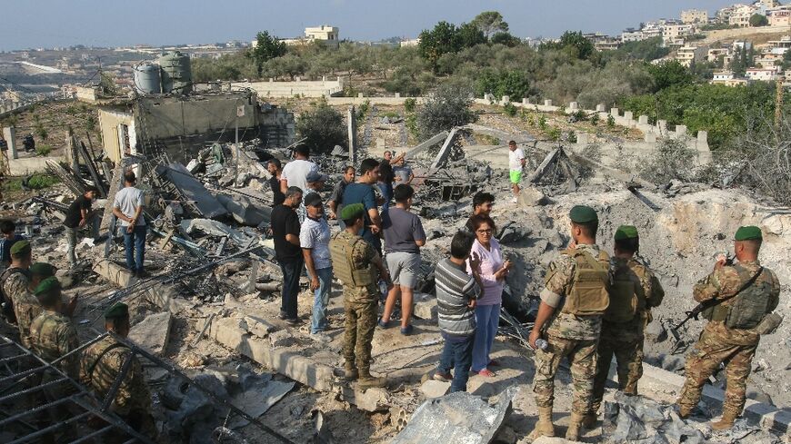 The southern Lebanese village of Toura is one of those hit in the latest series of Israeli air strikes targeting alleged Hezbollah efforts to rebuild its forces