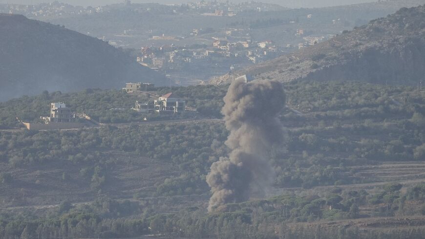 Smoke from the site of an Israeli airstrike on southern Lebanon on November 22