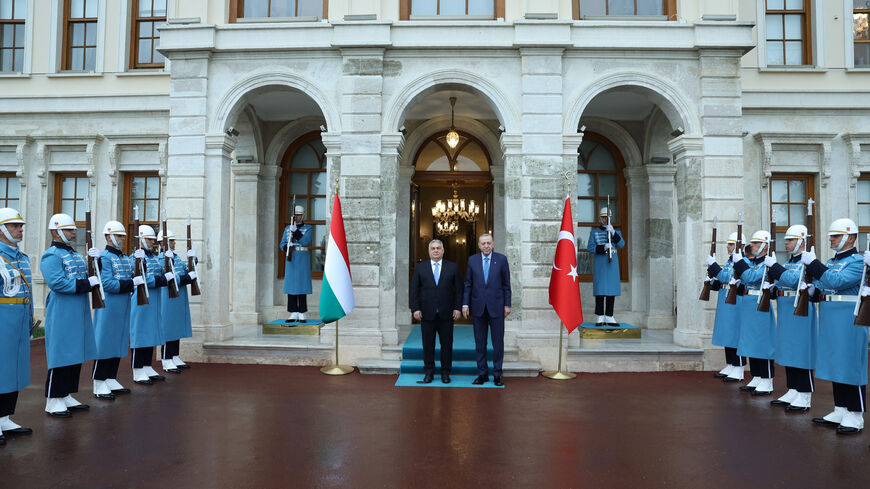 Turkey's President Tayyip Erdogan meets with Hungarian Prime Minister Viktor Orban in Istanbul, Turkey, December 8, 2025. Mustafa Kamaci/PPO/Handout via REUTERS