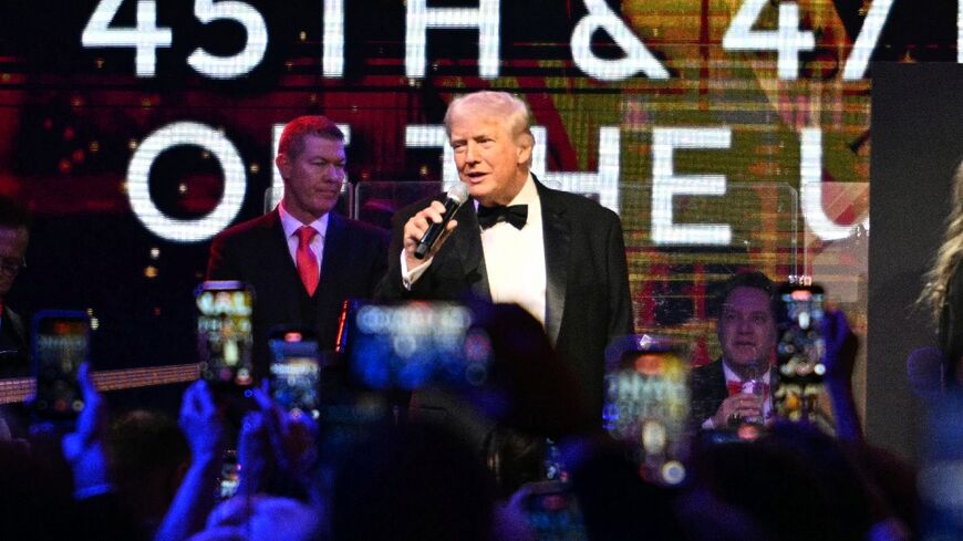 US President Donald Trump during the New Year's Eve Party at his Mar-a-Lago residence in Palm Beach, Florida