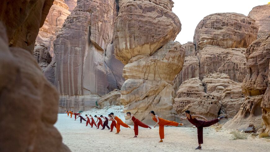 “Crossings,” choreographed by Noe Soulier and performed by Paris Opera Junior Ballet at Villa Hegra in December 2024. Courtesy of the Royal Commission for AlUla