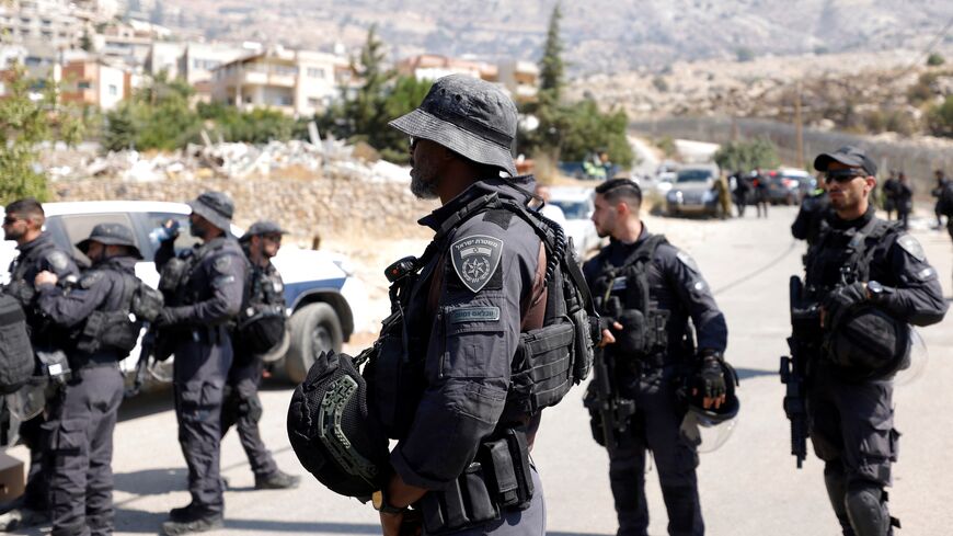 Israeli special forces secure the area along the border fence, near the town of Majdal Shams, in the Israeli-annexed Golan Heights, on July 17, 2025.