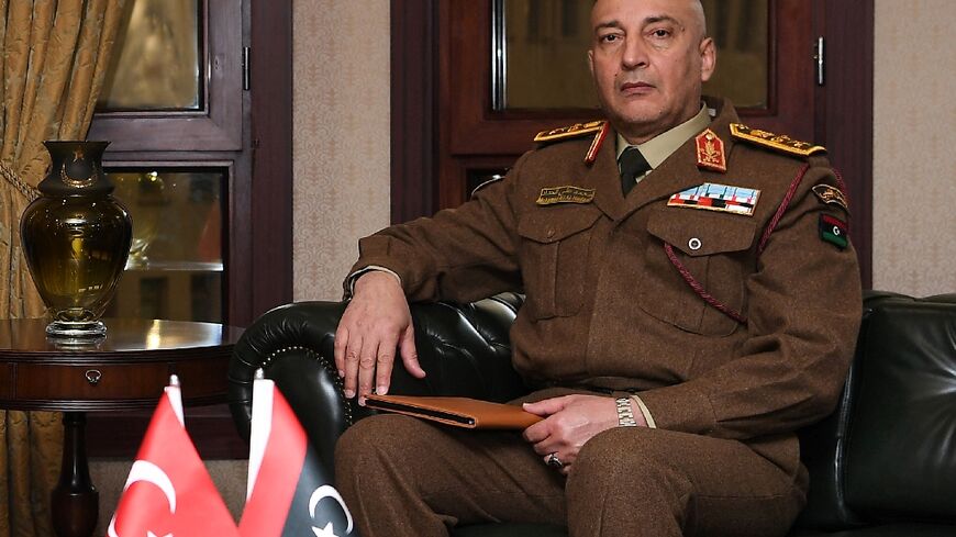 The Turkish defence ministry took this photo of Lybia's Chief of the General Staff, Lieutenant General Mohammed al-Haddad in his meeting in Ankara, just hours before his fatal plane crash