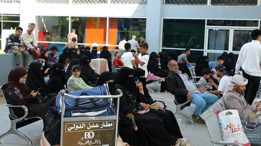 Passengers wait for their flights at Aden Airport in Aden, Yemen January 1, 2026. REUTERS/Fawaz Salman