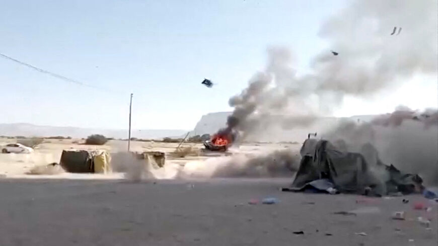 Still image from a social media video claiming to show Saudi airstrikes targeting Southern Transitional Council (STC) positions in Sayoun, Yemen, released on January 2, 2026. UGC/via REUTERS