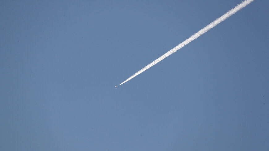 A Turkish fighter jet flies over the town of Hassa on the Turkish-Syrian border in Hatay province, Turkey January 20, 2018. REUTERS/Osman Orsal